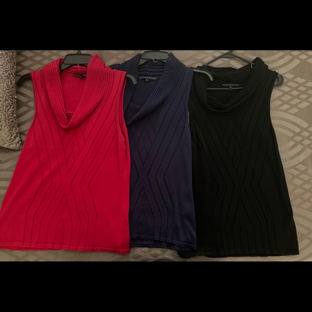 Antonio Melani sleeveless turtleneck sweaters